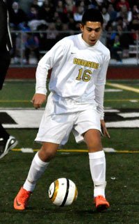Marysville Getchell’s Arjun Cheema sets up a pass in the Friday