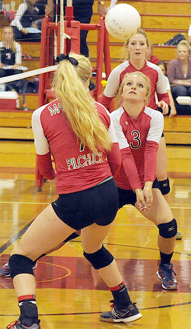 Marysville-Pilchuck starts to set up for a spike.