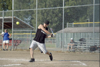 Brew Crew batter Victor Carrillo makes it to first base on this hit