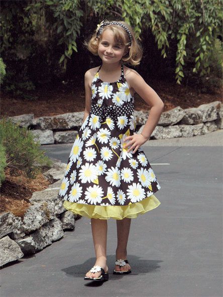 Six-year-old Marysville resident Megan Berginc made her modeling debut at the Strawberry Festival this year