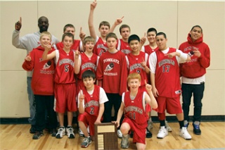 The Wesco champion Marysville AAU basketball team. Front row