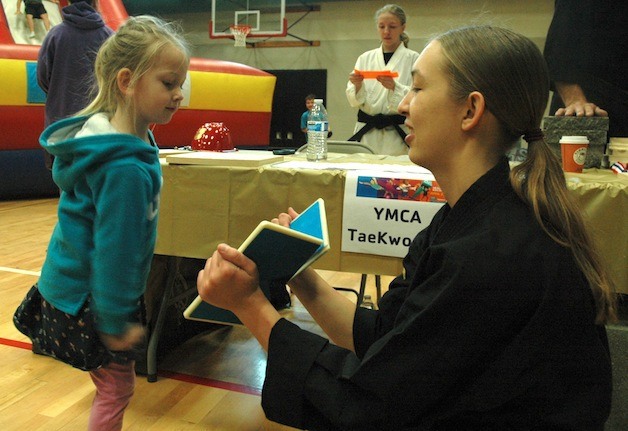 Emma Jorgenson teaches martial arts to youngsters.