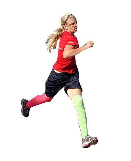 M-P senior Elizabeth Lefstad sprints to the finish line at a cross country jamboree at Arlington’s River Meadows Park.