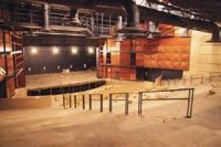 The interior of the new performing arts center has no seats yet