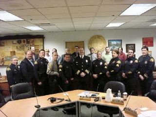 Police honored  and among those doing the honoring  at last weeks City Council meeting included