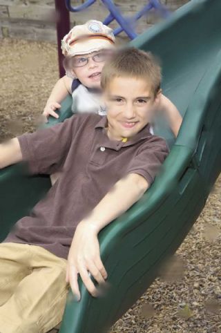 This digitally enhanced photo shows an example of the blurring effects of AMD or age-related macular degeneration. Marysville Vision Clinic owner and ophthalmologist Kim Kron has the citys first instrument for detecting the progress of AMD.