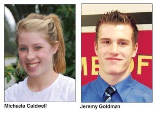 Caldwell, Goldman are students of the month