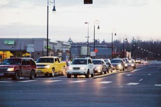 Even early on a weekday evening