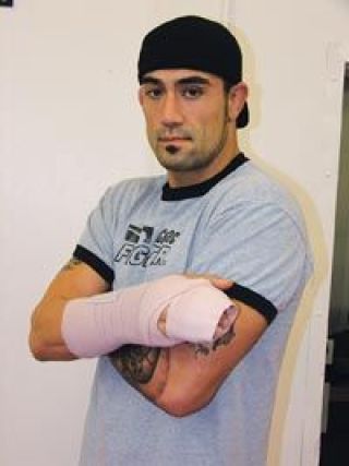 Landon Showalter shows off the price of victory