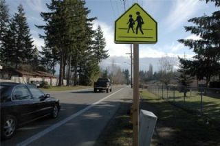 Instead of a berm and a grassy walkway