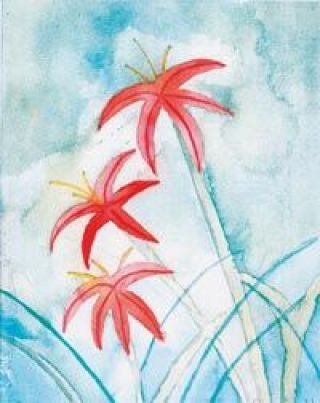 Flowers is a watercolor by Jaina Harris
