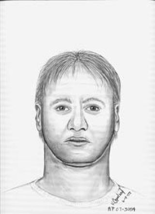 A police composite drawing of a man who allegedly exposed himself to two young girls.