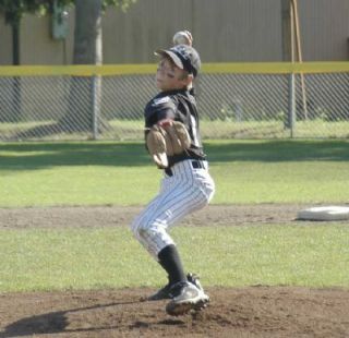 Eleven-year-old Stilly Valley pitcher-catcher Noah Sorensen enjoyed extra pitching opportunities during the Strawberry Tournament in Marysville