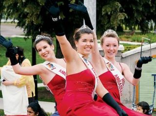 Marysville Strawberry Festival royalty exult in their good luck at the Hyack Festival in New Westminster