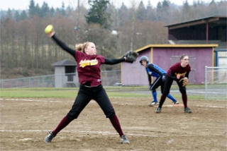 Lakewood junior Amanda Bean pitched a full game against South Whidbey on March 30.