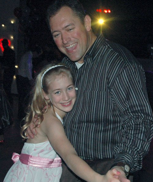 Audrey and Karl Jay were all smiles at Cedarcrest Middle School for the Father/Daughter Dance on Feb. 1.