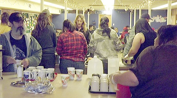 The homeless are fed Mondays