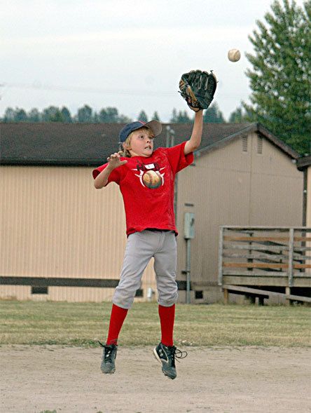 Marysville resident Blake Kugel tries out for the Marysville American League all-star team at Cedarcrest Middle School June 17.