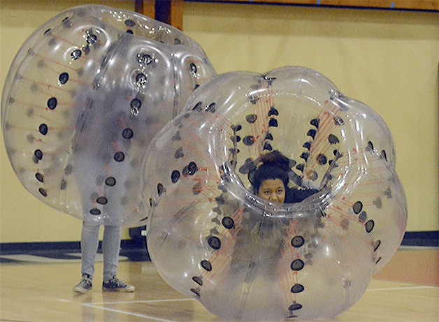 Kids can enjoy knocking each other around with out getting hurt in bubble suits.