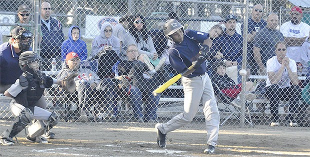 Marysville's Malakhi Knight right before his 18th homer in the championship game June 12.