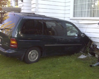 The van driven into the house on the 5400 block of 60th Place NE Oct. 26.  Photo courtesy of Marysville Fire. Marysville Fire responds to van driven into house