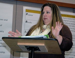 Kellogg Marsh Elementary mother Trish Fuerte testified to the Marysville School District Board of Directors on Feb. 18 that her son Aiden had been abused by a school staff member on Dec. 18.
