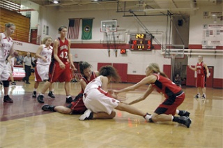 With a little help from teammate Cali Cull