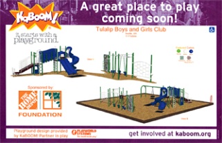 Design of the Tulalip Boys and Girls Club's upcoming playground