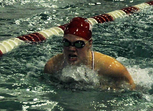 M-P swimmer does breaststroke.