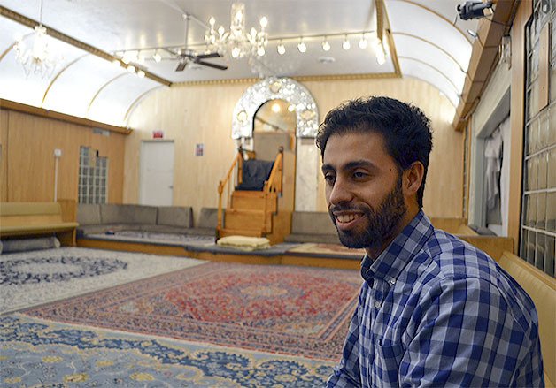 Mustafa Al-harib talks about the peaceful Muslim community at the Al Mustafa Center in Marysville.