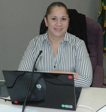 Wendy Fryberg during her last Marysville School Board meeting as Director District 4.