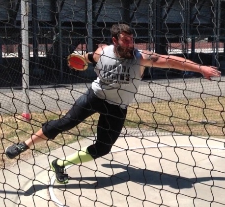 Lakewood alum Mike Torie specializes in the discus throw.