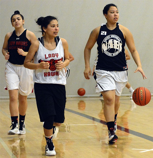 Tulalip girls at a recent practice before regionals.