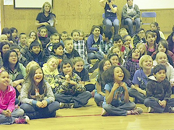 Students laugh at an assembly on respect at Marysville's Cascade Elementary recently.