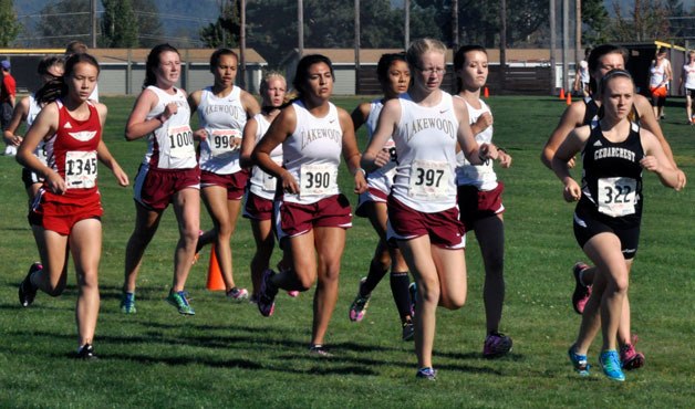 Lakewood’s girls took second place in the Cascade Conference Preview meet on Wednesday