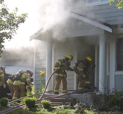 Marysville firefighters contained the Aug. 6 house fire in the 7700 block of 62nd Street NE to the structure's garage.