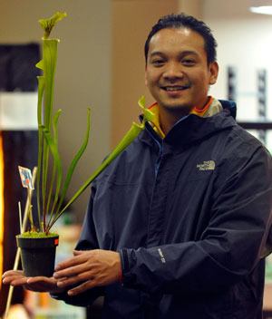 Pro Grow owner Robert Bayya displays an indoor plant at his shop which is located at 3411 169th Pl. NE in Arlington.