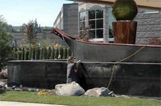 Working in front of the new Tulalip Resort