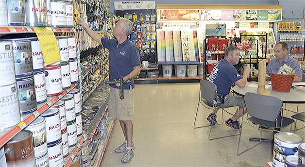 Marty Norsby buys supplies at E&E in Marysville