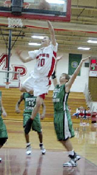 M-P guard Tyler Holm had nine points against Mount Vernon. At M-PHS Mount Vernon 15 4 5 9 33 Marysville-Pilchuck 7 13 13 12 45