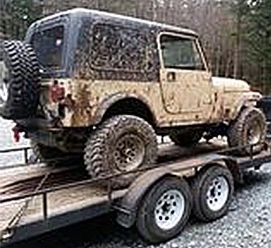 Police are on the lookout for this jeep and trailer that were stolen Thursday from a home in Marysville.