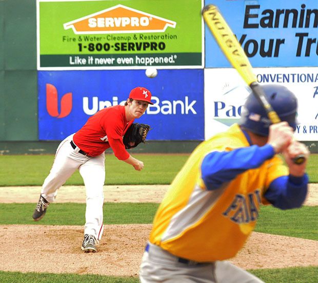 Marysville-Pilchuck's Park House throws a pitch toward Ferndale.