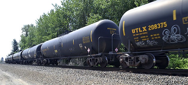 Crude oil from South Dakota shipped through Marysville by rail cars concern government officials because of recent explosions in similar situations.