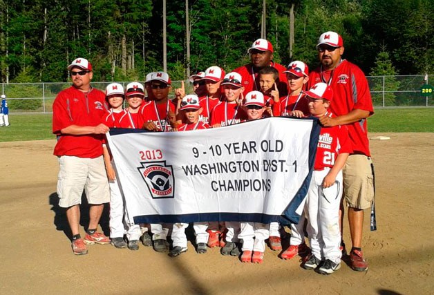 Marysville's 9-10 year old All-Star team from left