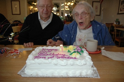 Gerard Oosterwyk looks on as his former employee at the Dutch Bakery