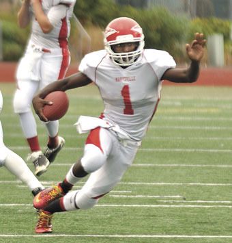 Senior halfback Andre Pina ran for 113 yards in just 10 carries in the Tomahawk’s 48-0 victory over Cascade on Sept. 16 .