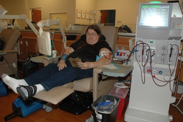 Patrice Romero receives dialysis at the new DaVita center in Marysville.