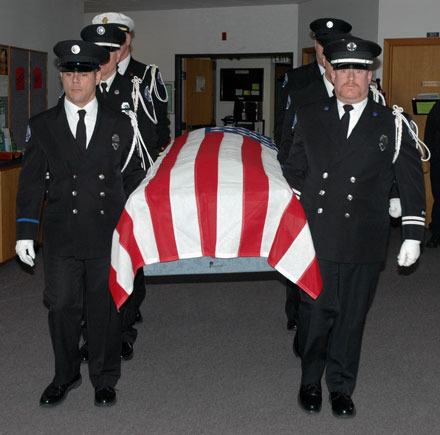 Firefighters Keoni Brown