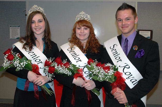 Marysville Strawberry Festival Senior Royalty Queen Briauna Hansen is flanked by Senior Royalty Princess Anna-Marie Mudd