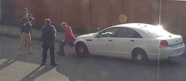 Marysville police arrest a felon wanted on a kidnap conviction after a chase through town Oct. 13.